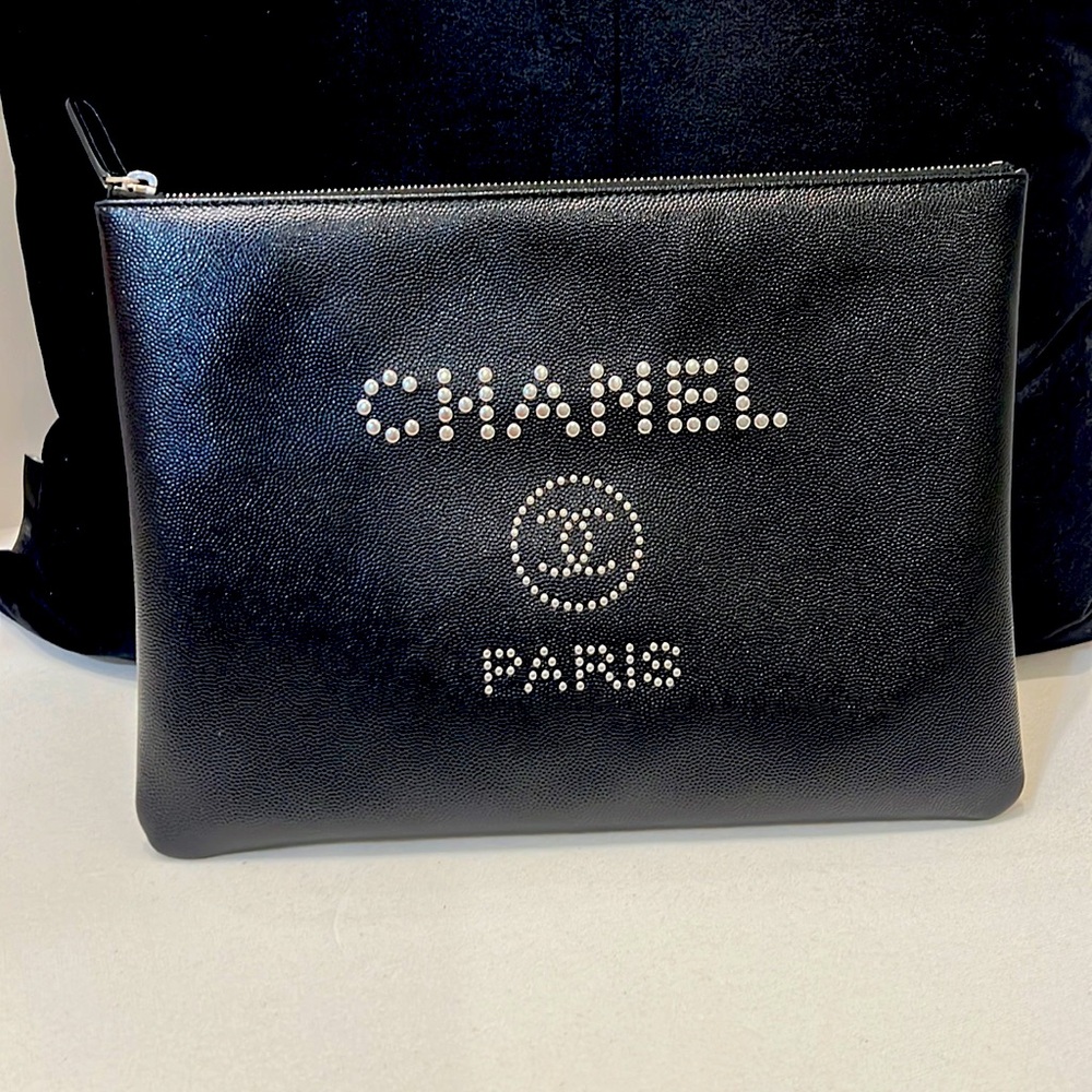 Rare Chanel stuffed pouch.